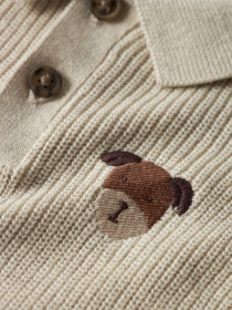 NAME IT Striktrøje Polo Tant Peyote Melange